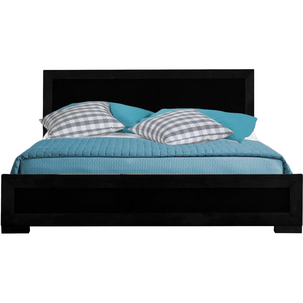 Oxford Platform Bed, Black, Queen/ Black