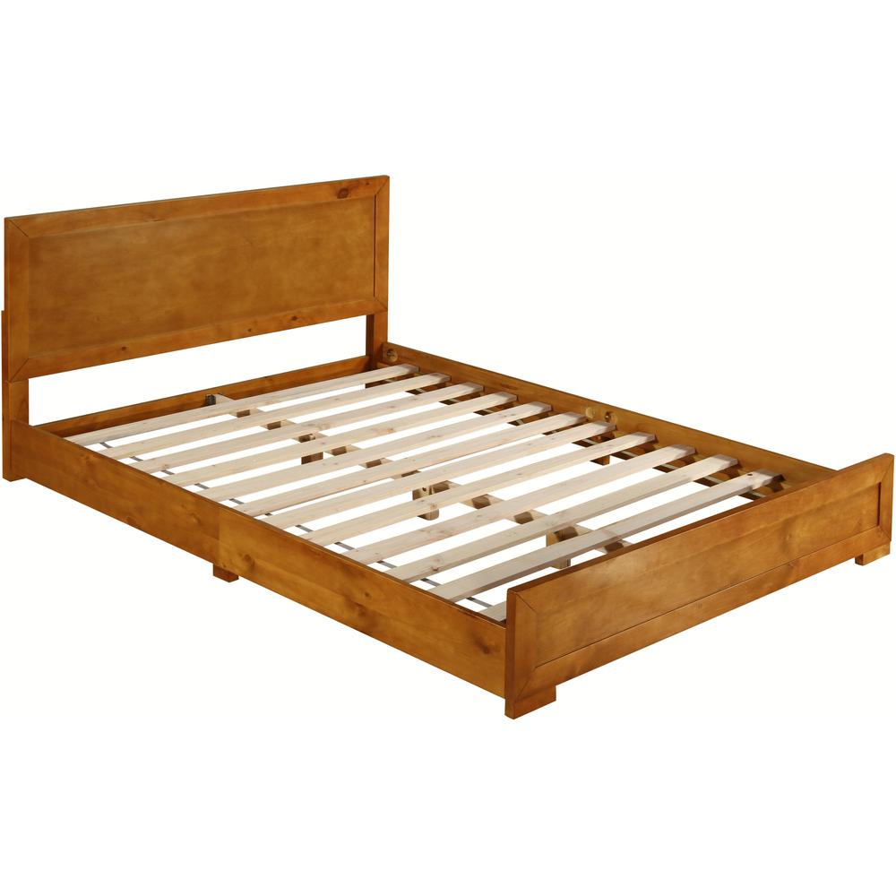 Oxford Platform Bed, Oak, King/ Oak