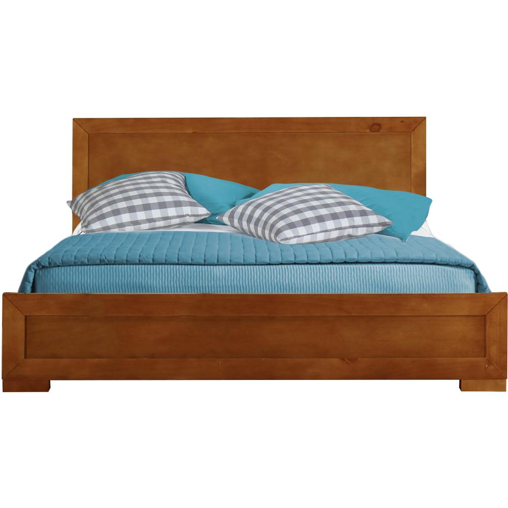 Oxford Platform Bed, Oak, King/ Oak