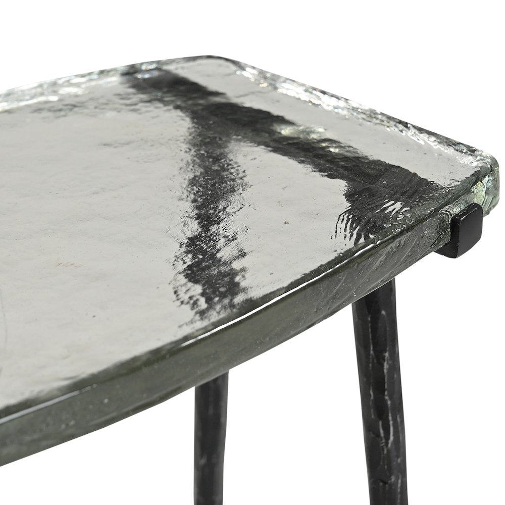 Calloway 17" Side Table with Glass Top