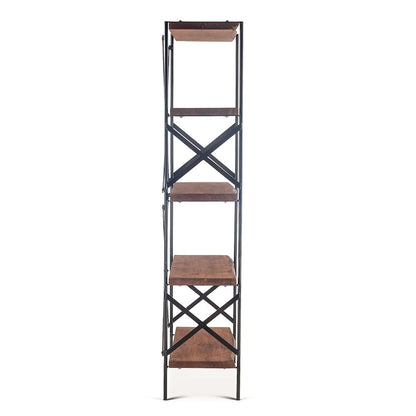 Blayne 78" Tall Shelf in Acacia with Walnut Finish