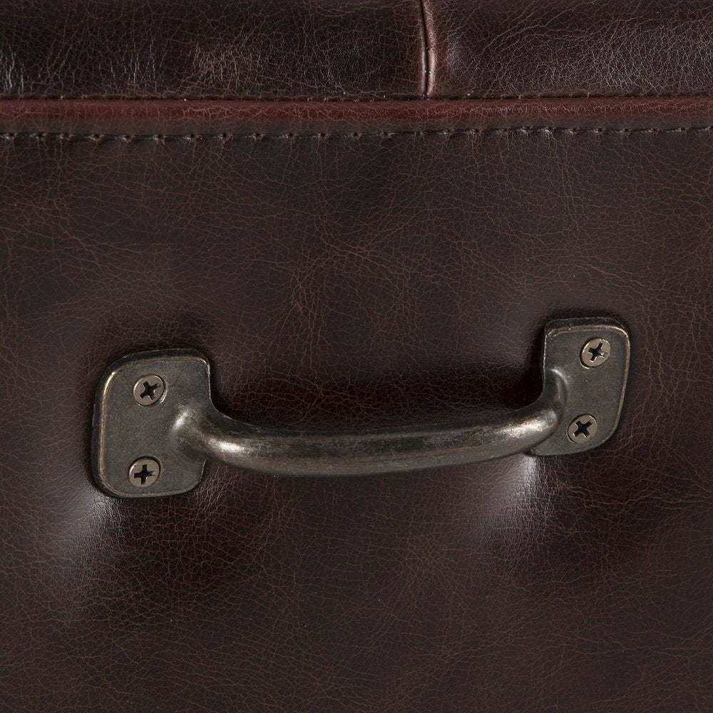 Arabella 79" Bench in Brown Leather