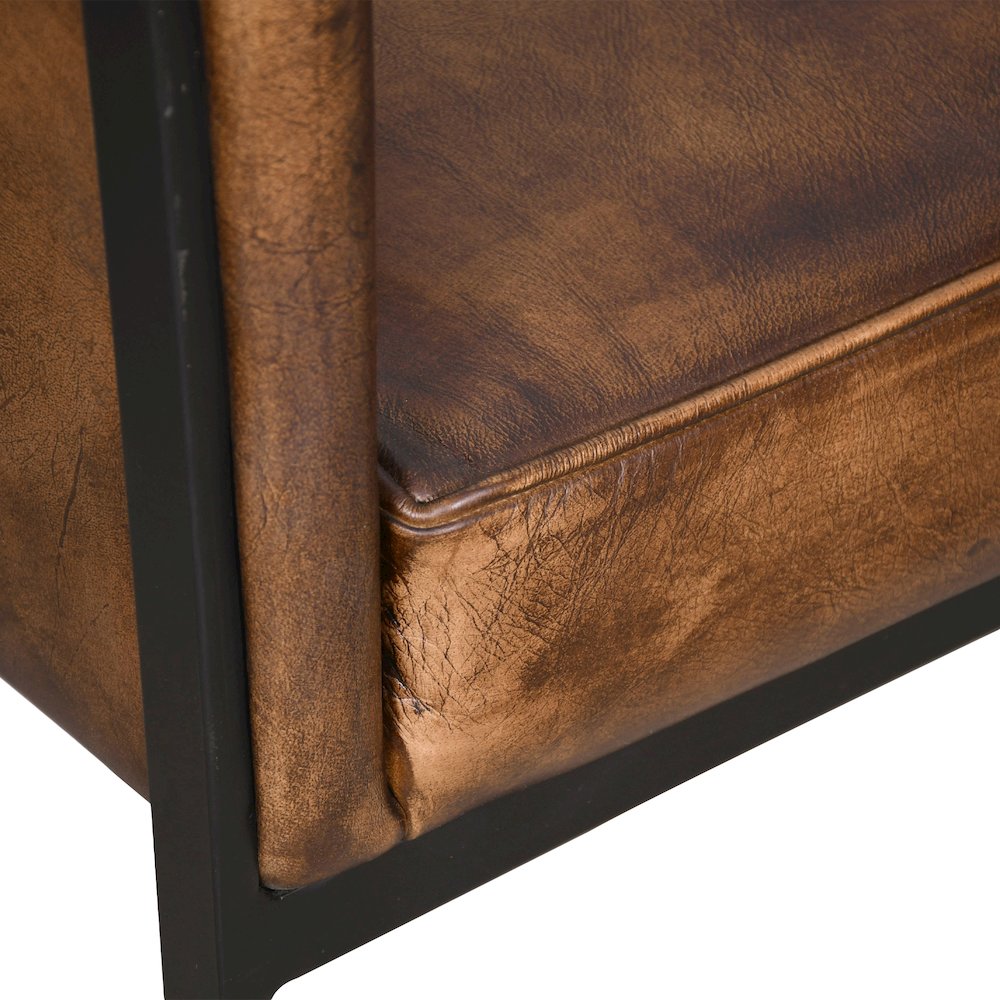 Brisbane Polo Armchair in Antique Whiskey Leather