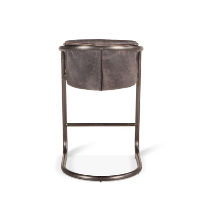 Chiavari Leather Counter Chair in Antique Ebony