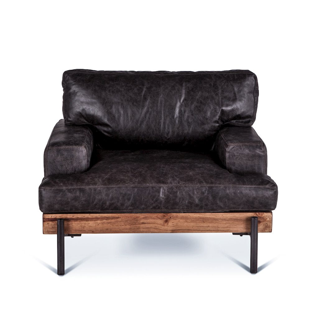 Chiavari Armchair in Morocco Ebony Leather