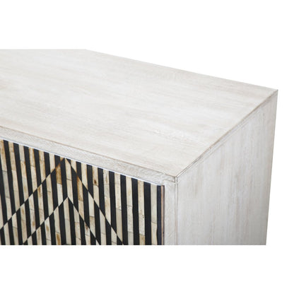 Alexandria 72" Sideboard with Bone, Horn, Wood Inlay on Metal Base