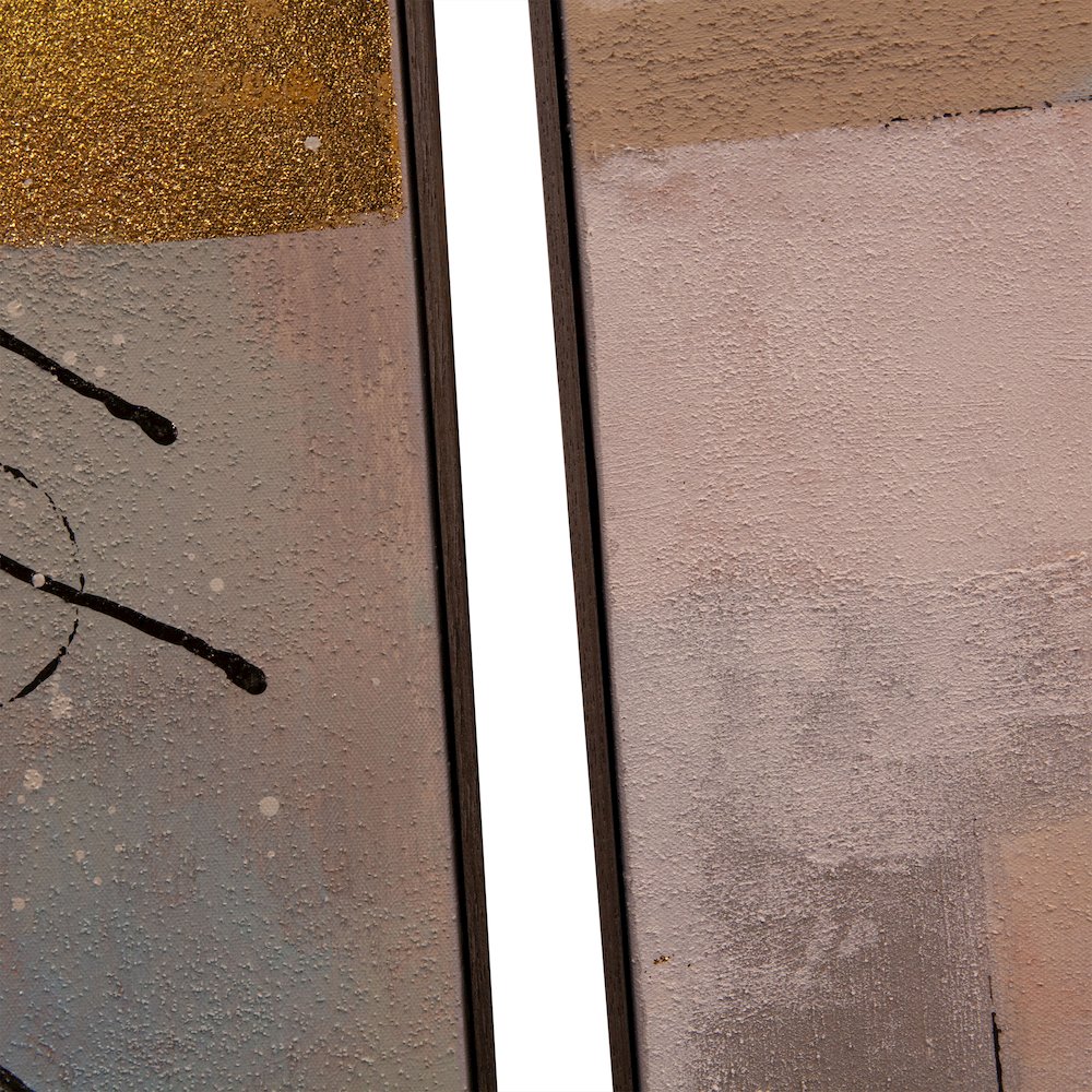 Echoes in Motion Hand Painted Framed Diptych