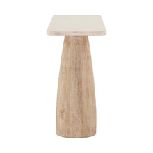 Palm Desert 60" Console Table in White Marble with Mod Base