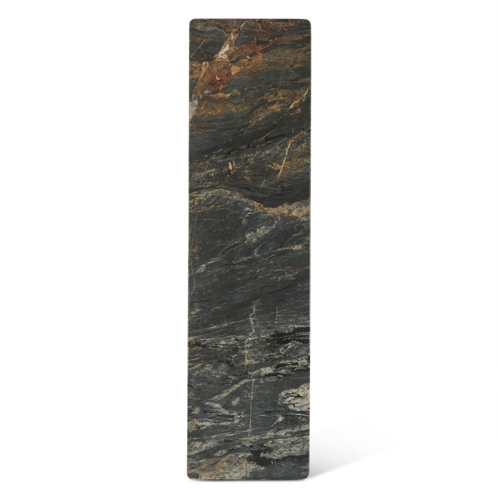 Caldera Console Table with Lava Marble and Dark Oak Base