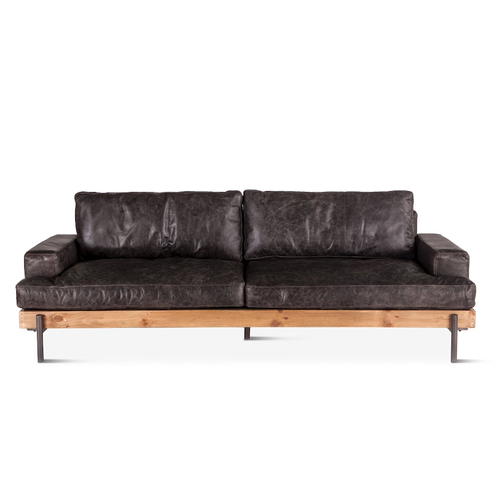 Chiavari Sofa in Morocco Ebony Leather