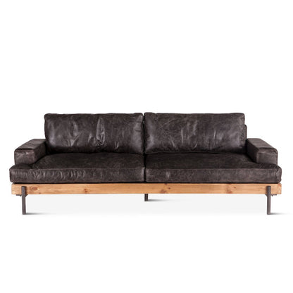 Chiavari Sofa in Morocco Ebony Leather