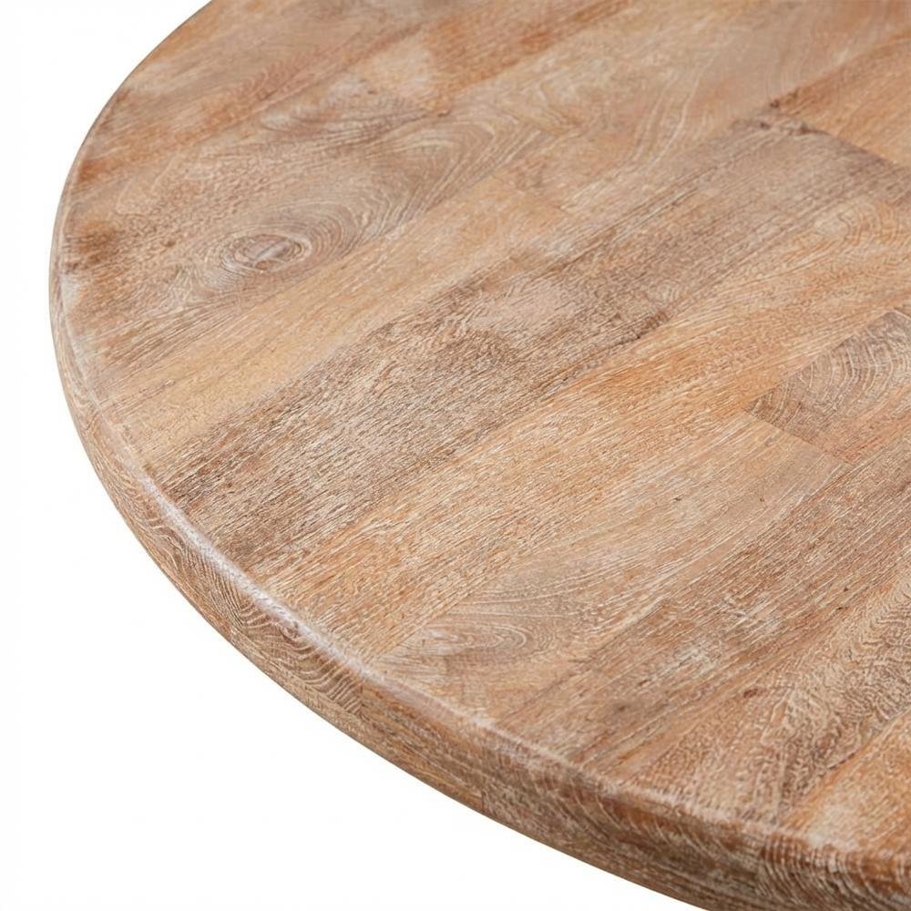 49 Inch Round Dining Table with Solid Wood Top, Dining Room Table, Antique Oak
