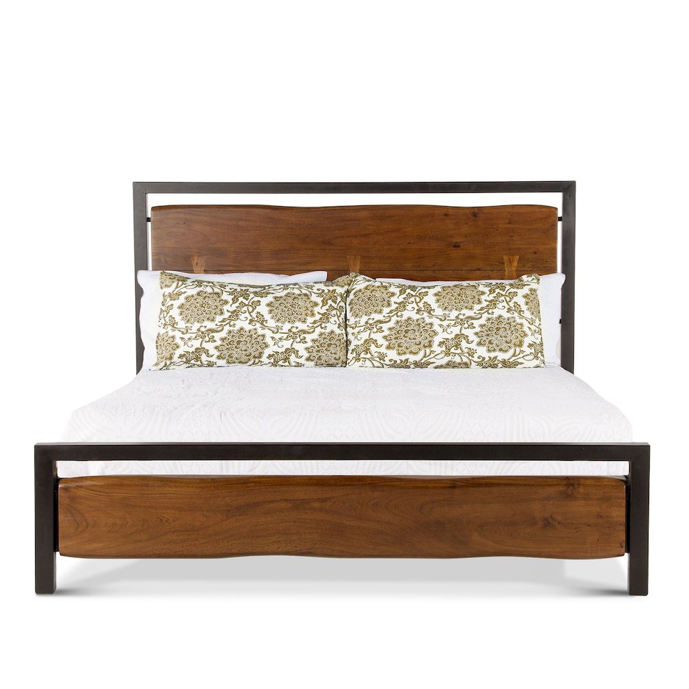 Glenwood King Bed in Acacia with Walnut Finish