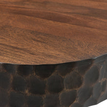 Vallarta 24" Side Table in Mango Wood and Iron with Two Toned Finish