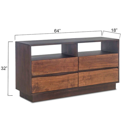 Palermo Dresser in Acacia with Raw Walnut Finish