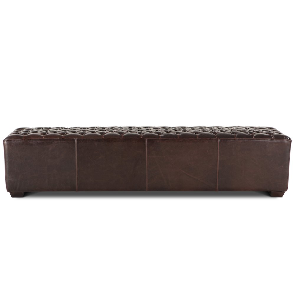 Arabella 79" Bench in Brown Leather