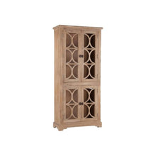 Pengrove Glass Cabinet in Antique Oak Finish