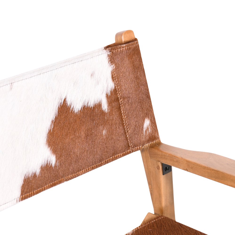 Galway 23" Folding Counter Chair in Brown Hair on Hide