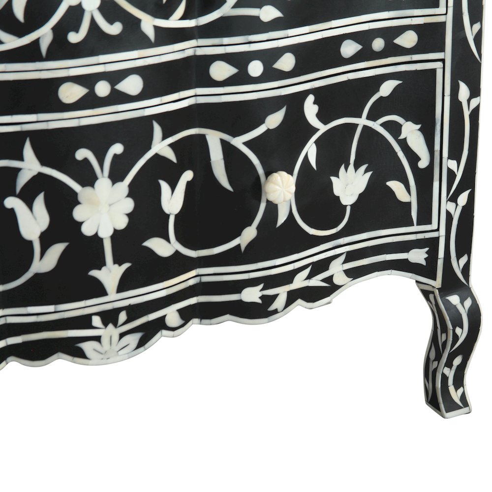 Ozark 42" Two Drawer Chest with Floral Horn Inlay