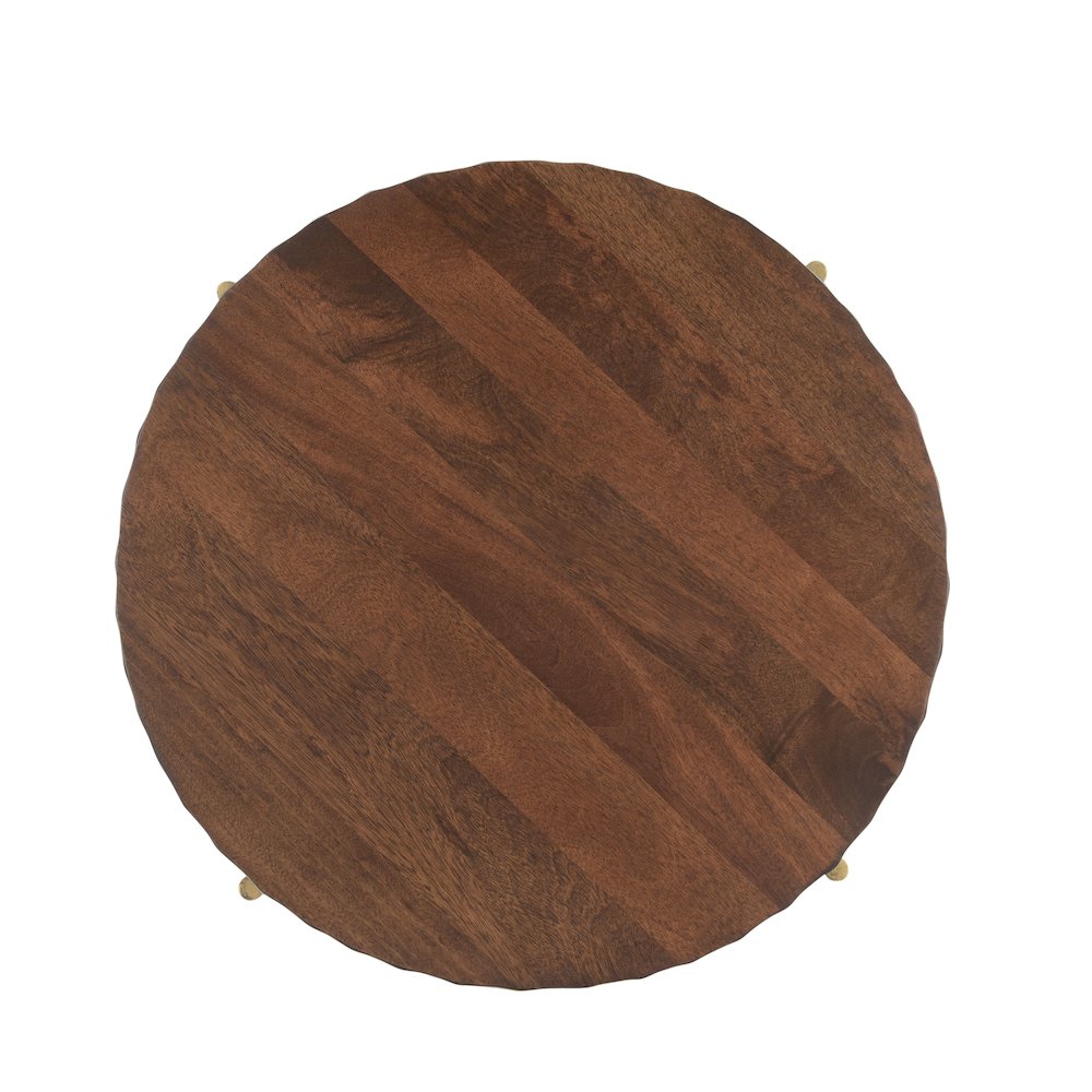 Vallarta 24" Side Table in Mango Wood and Iron with Two Toned Finish