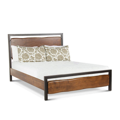 Glenwood Queen Bed in Acacia with Walnut Finish