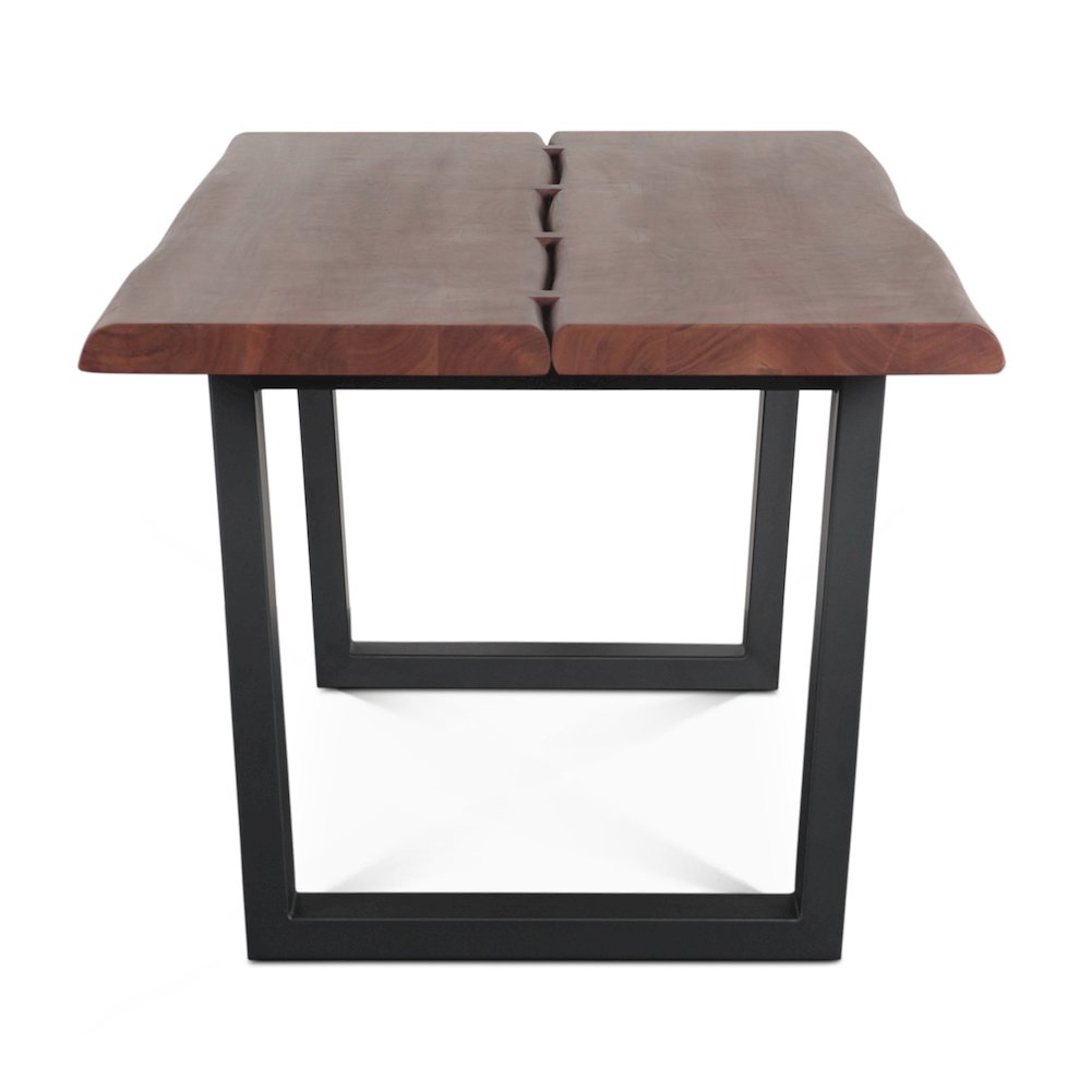 Yarrow 79" Dining Table in Light Sequoia with Gunmetal Legs