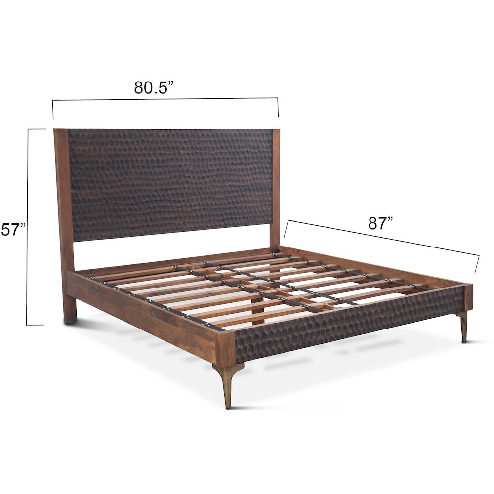 Vallarta King Bed in Mango Wood with Two Tone Finish