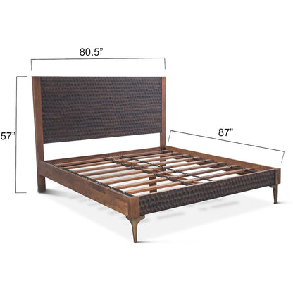 Vallarta King Bed in Mango Wood with Two Tone Finish
