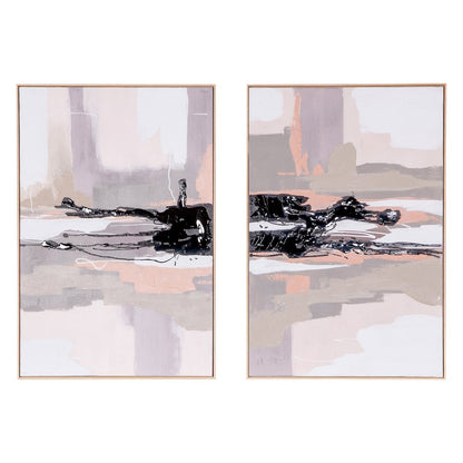 Beyond the Veil Hand Painted Framed Diptych