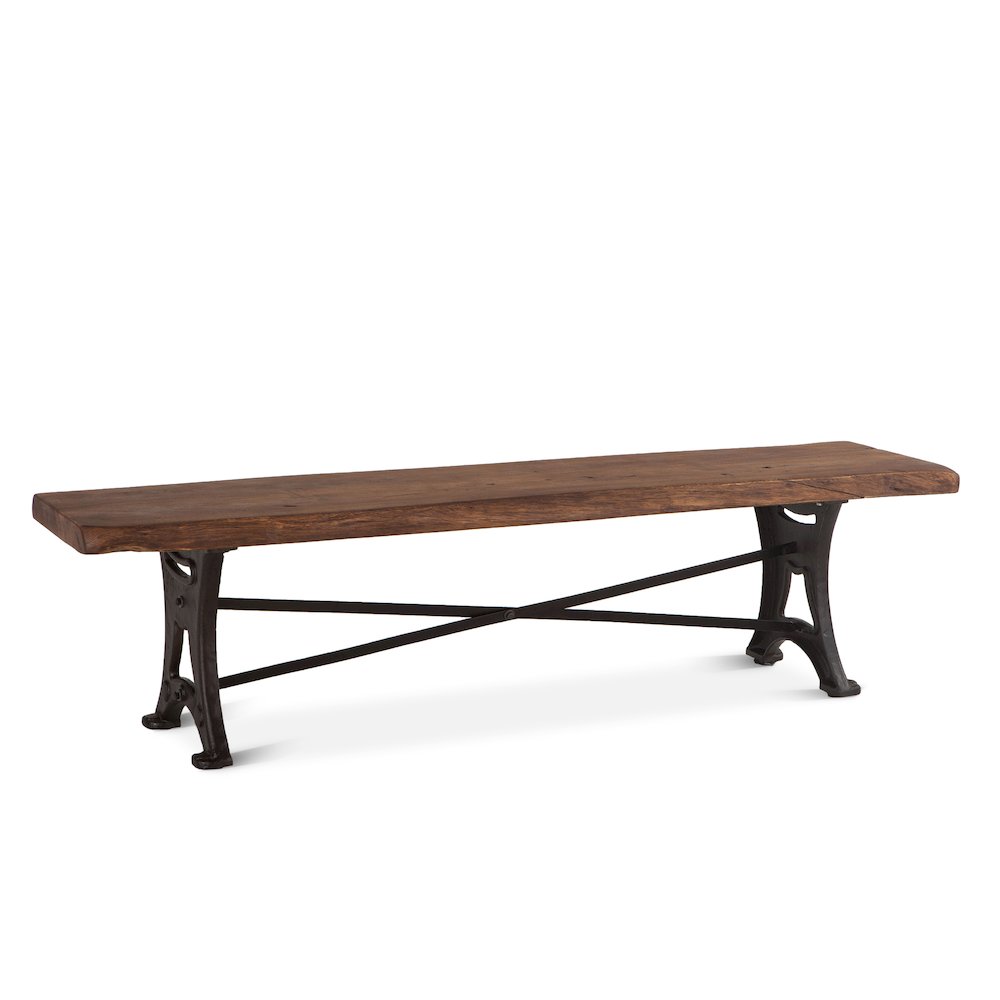 Blayne 70" Bench in Acacia with Walnut Finish