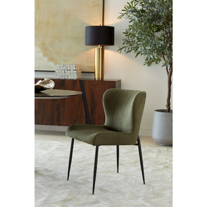 Isabella Green Suede Dining Chair
