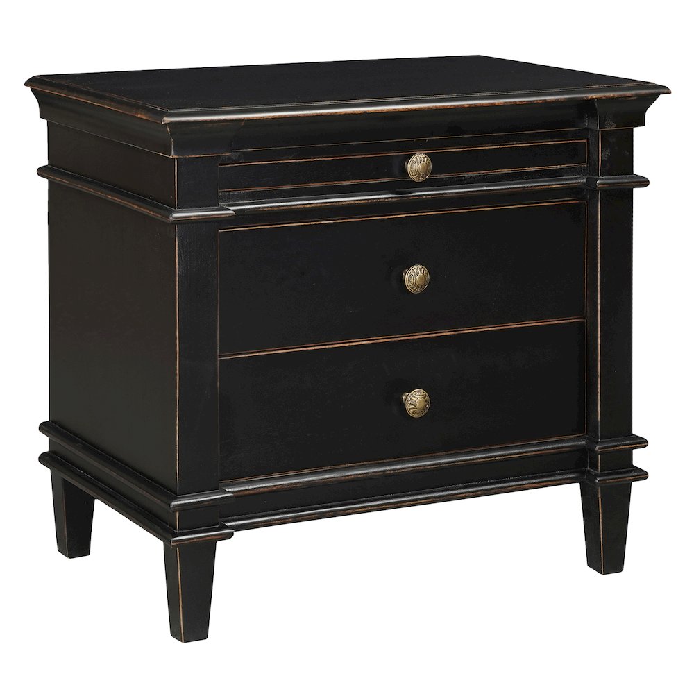 Trento 30" Nightstand in Distressed Black