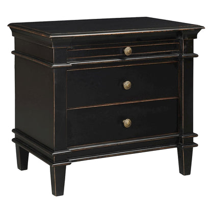 Trento 30" Nightstand in Distressed Black