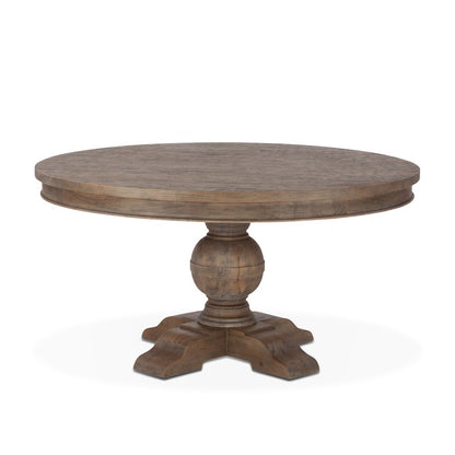 Chatham Downs 54" Round Dining Table in Weathered Teak Finish