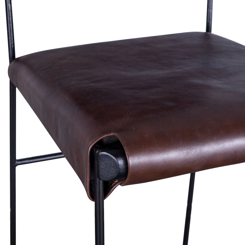 Melbourne Counter Chair Chocolate Leather