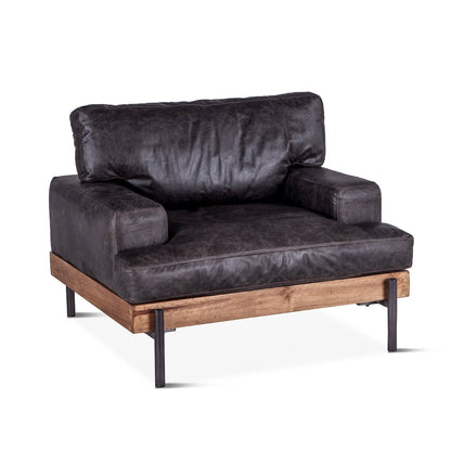 Chiavari Armchair in Morocco Ebony Leather