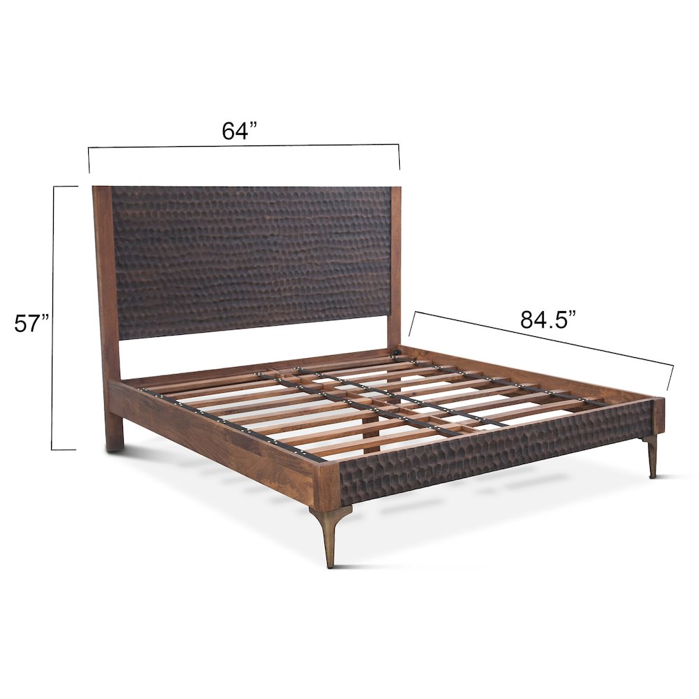 Vallarta Queen Bed in Mango Wood with Two Tone Finish