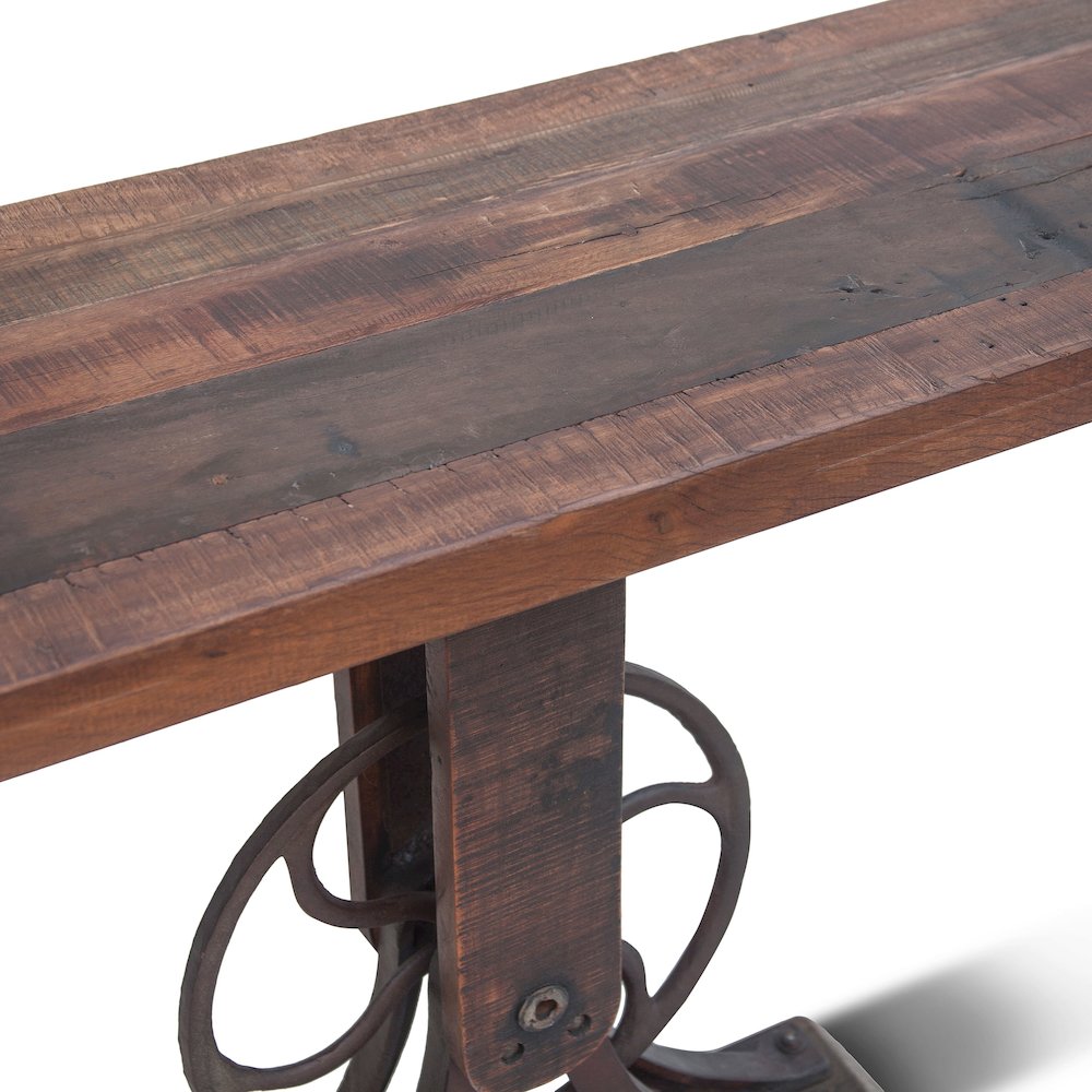 Sterling 56" Console Table in Cast Iron and Teak
