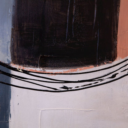 Abstract Horizons Hand Painted Framed Diptych