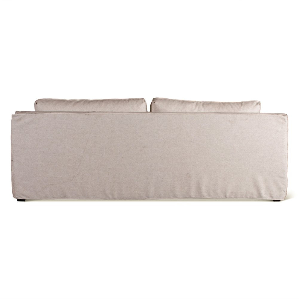 Oliver Sofa in White Linen Slipcover