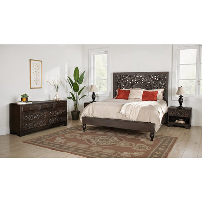 Haveli 71" Dresser with Plinth Base in Vintage Brown