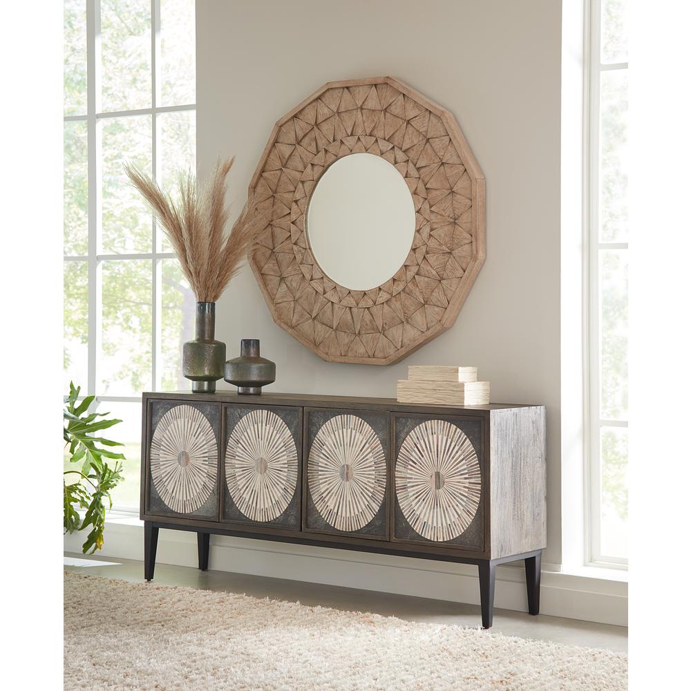 Palm Desert Modern Bone Inlay Sideboard in Vintage Gray