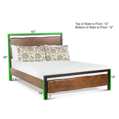 Glenwood Queen Bed in Acacia with Walnut Finish