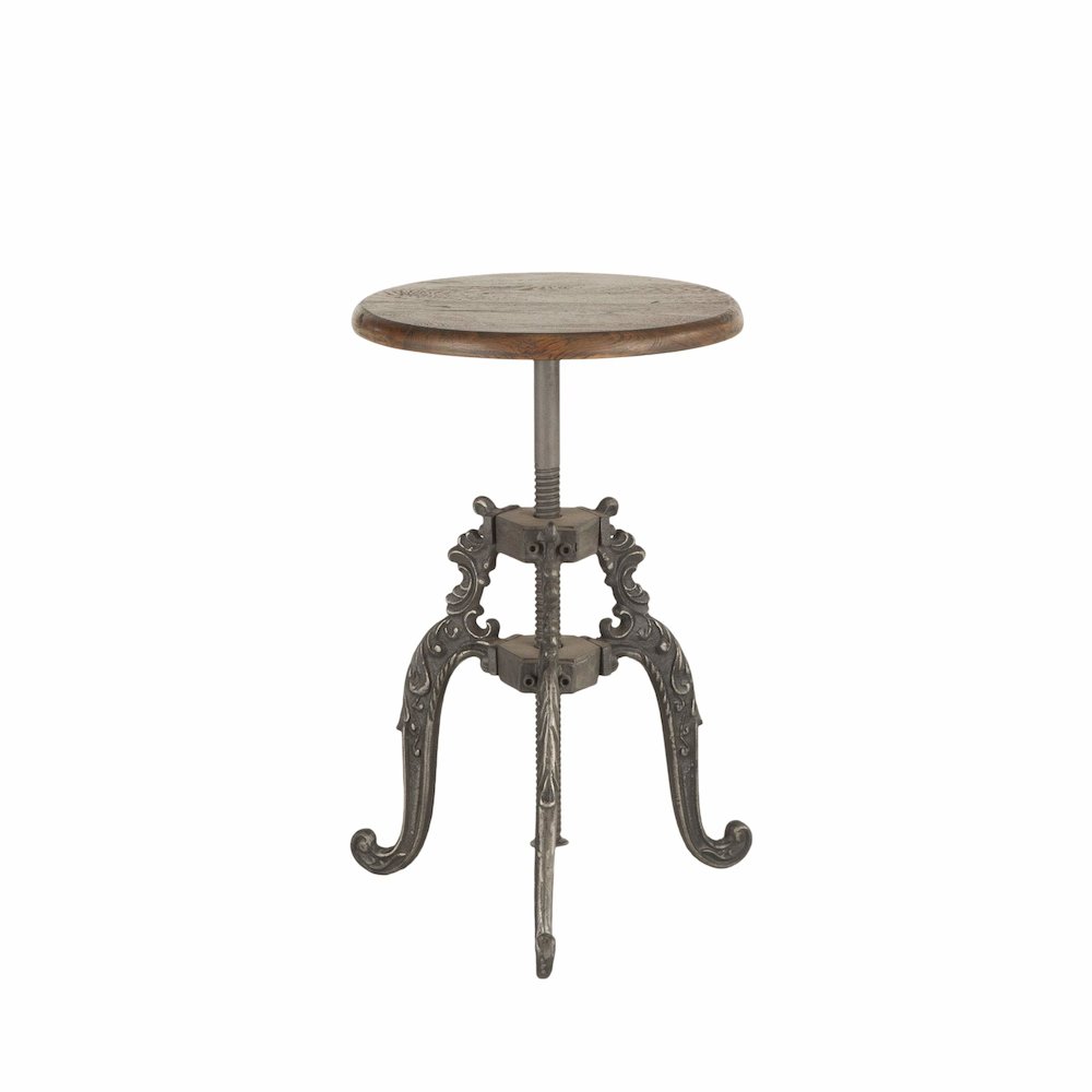 Regina-Stool 16in-reclaimed teak