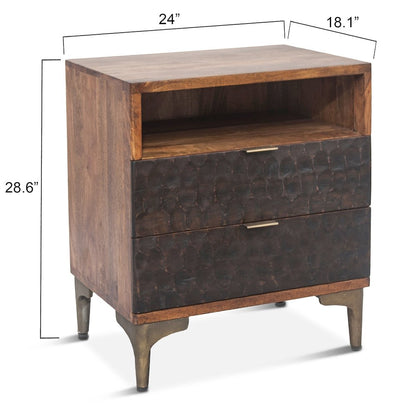Vallarta Night Chest in Mango Wood with Two Tone Finish