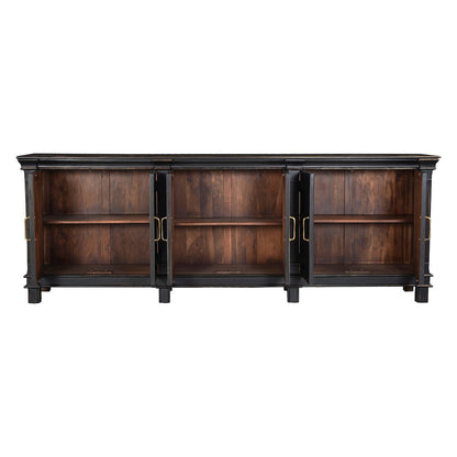 Trento 100" Sideboard in Distressed Black
