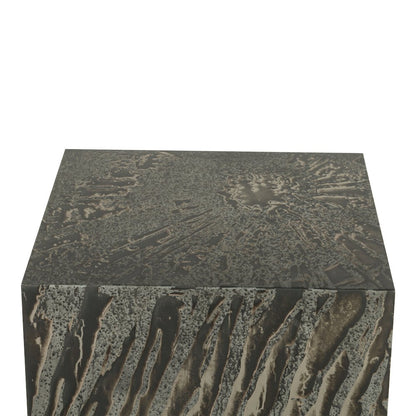Odessa 20" Side Table in Desert Patina with Brass Base