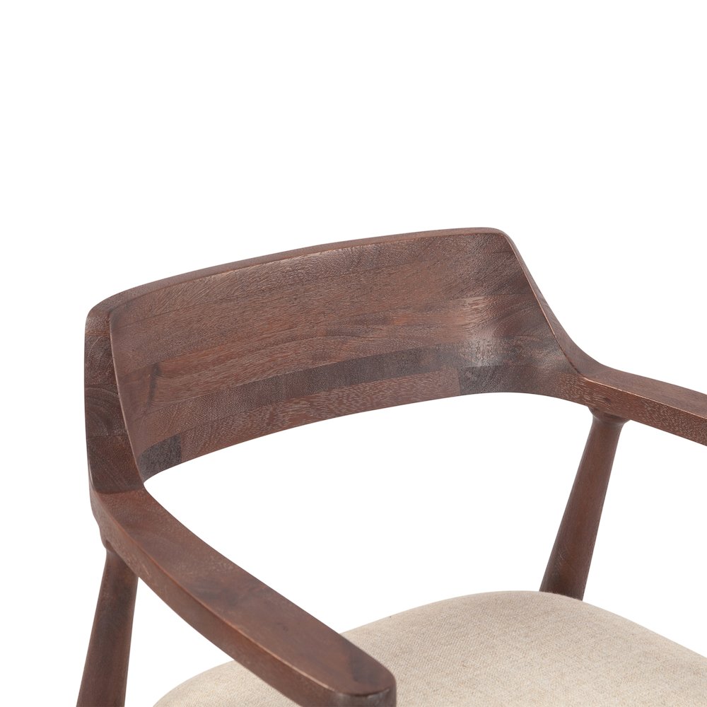 Oxford Upholstered Dining Chair with Walnut Finish