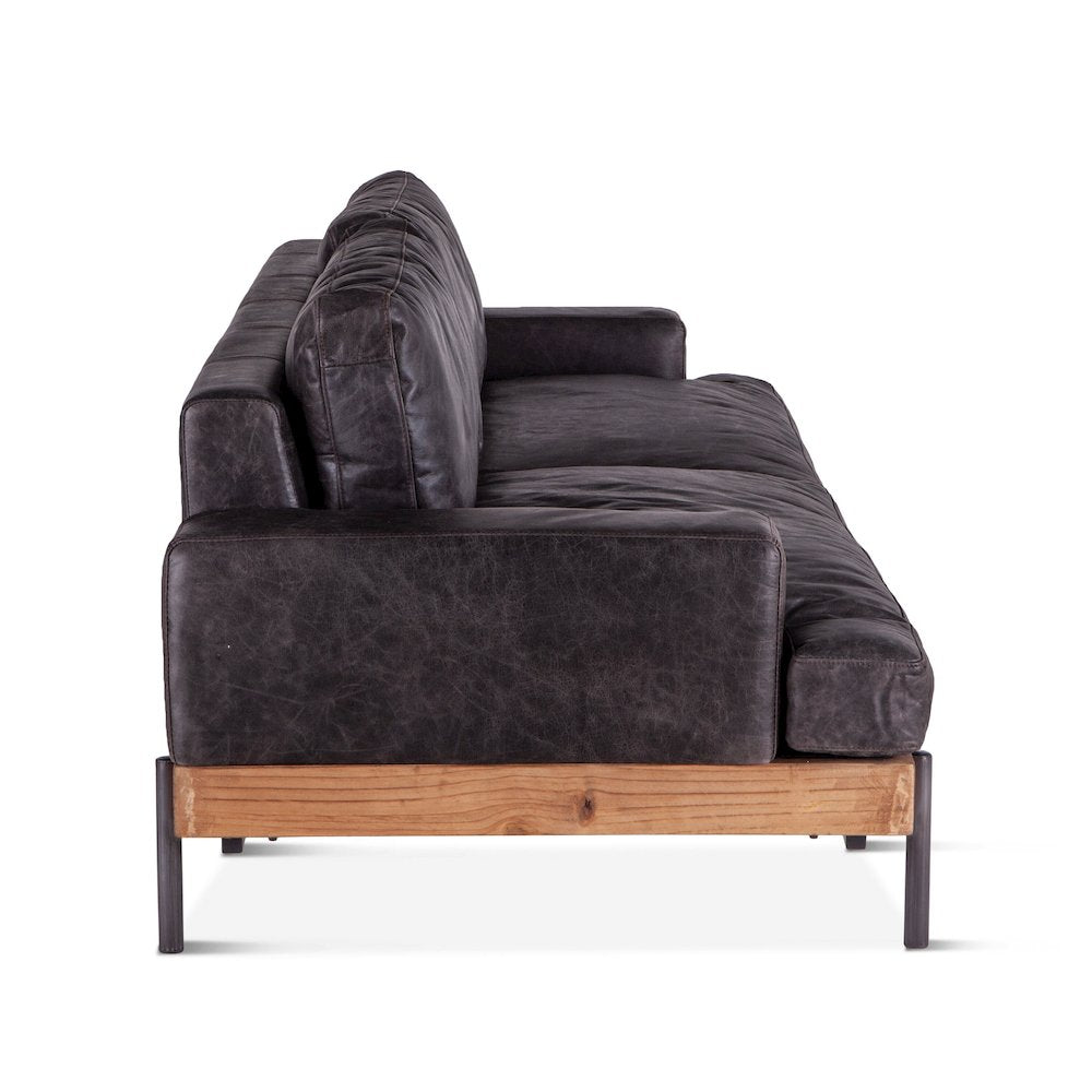 Chiavari Sofa in Morocco Ebony Leather