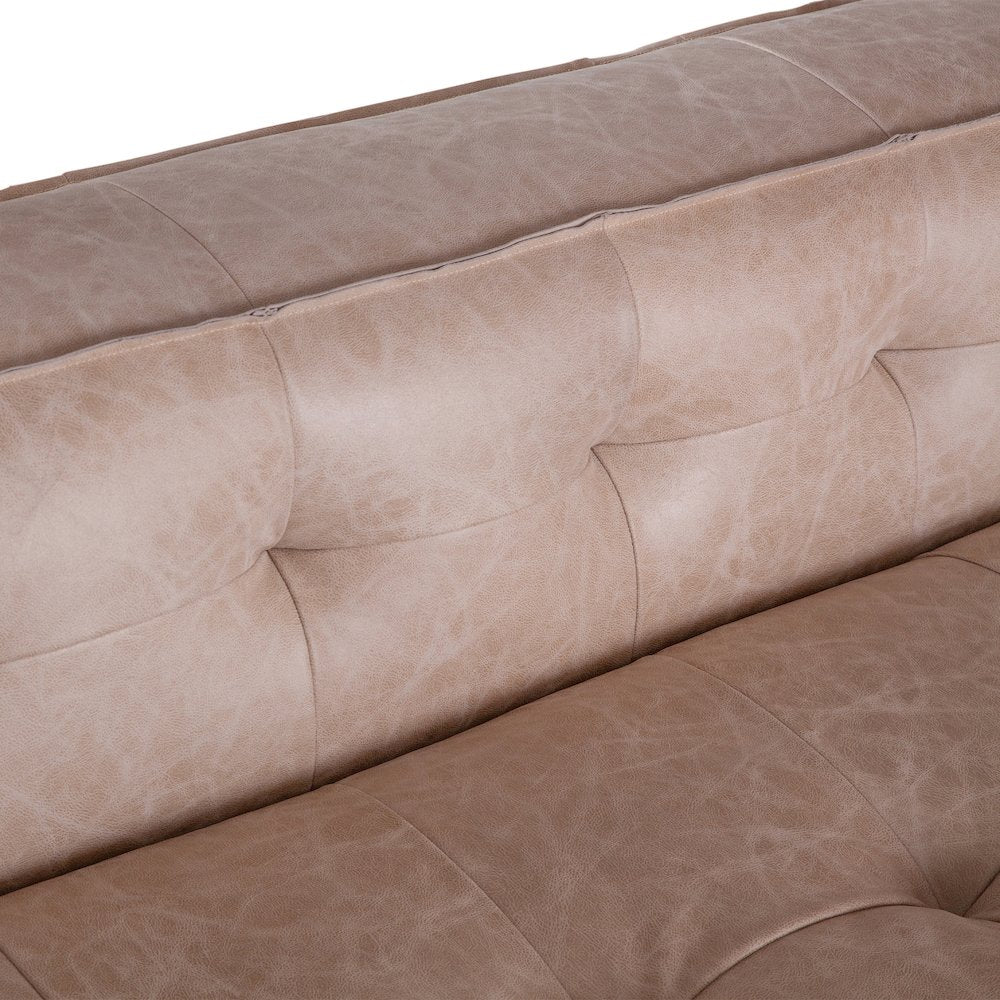 Portia Cream Leather Sofa